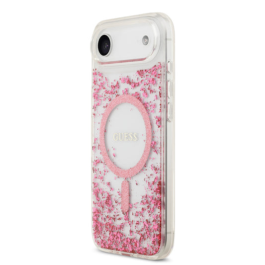 iPhone 17 Air Kılıf Guess Orjinal Lisanslı M-safe Şarj Özellikli Transparan Resin Bottom Kılıf