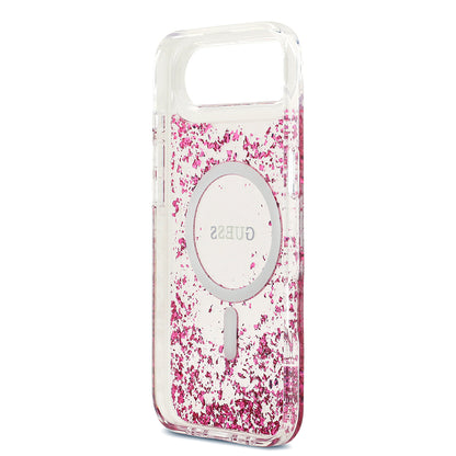iPhone 17 Air Kılıf Guess Orjinal Lisanslı M-safe Şarj Özellikli Transparan Resin Bottom Kılıf