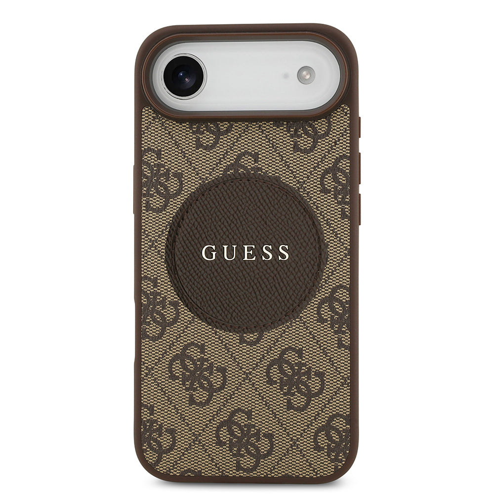 iPhone 17 Air Kılıf Guess Orjinal Lisanslı M-safe Şarj Özellikli Yazı Logolu Circle Classic Kılıf