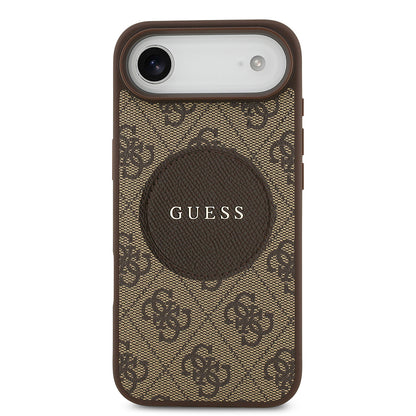 iPhone 17 Air Kılıf Guess Orjinal Lisanslı M-safe Şarj Özellikli Yazı Logolu Circle Classic Kılıf