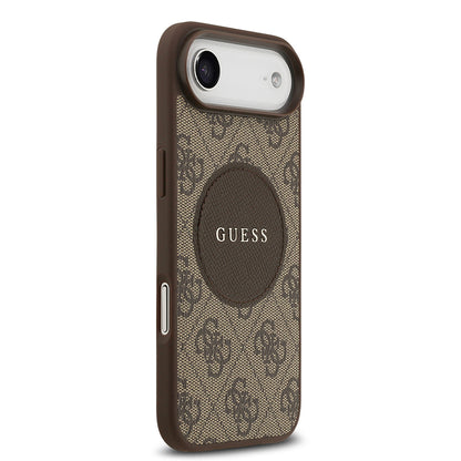 iPhone 17 Air Kılıf Guess Orjinal Lisanslı M-safe Şarj Özellikli Yazı Logolu Circle Classic Kılıf