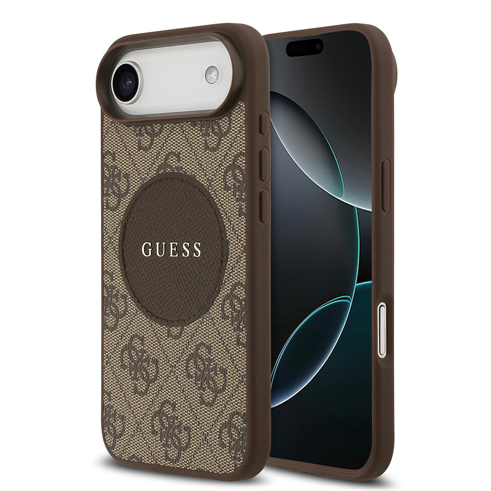 iPhone 17 Air Kılıf Guess Orjinal Lisanslı M-safe Şarj Özellikli Yazı Logolu Circle Classic Kılıf