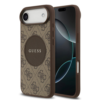 iPhone 17 Air Kılıf Guess Orjinal Lisanslı M-safe Şarj Özellikli Yazı Logolu Circle Classic Kılıf