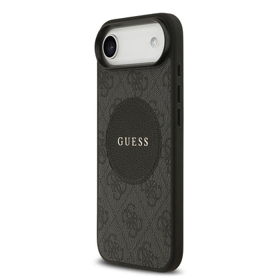 Apple iPhone 17 Air Kılıf Guess Orjinal Lisanslı M-safe Şarj Özellikli Yazı Logolu Circle Classic Kapak  Siyah