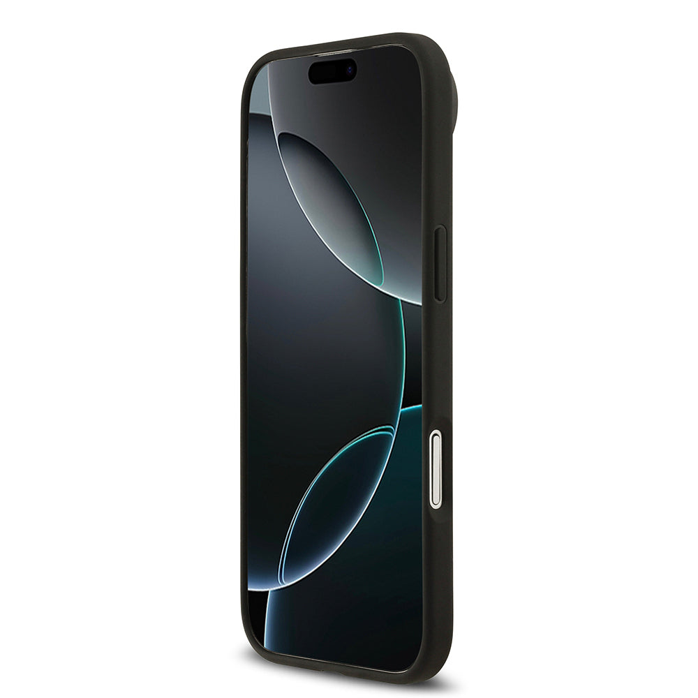 Apple iPhone 17 Air Kılıf Guess Orjinal Lisanslı M-safe Şarj Özellikli Yazı Logolu Circle Classic Kapak  Pembe