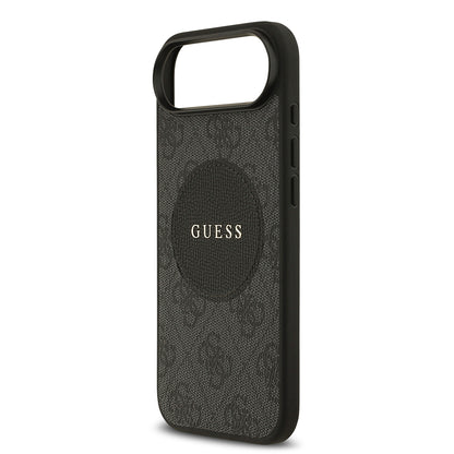 iPhone 17 Air Kılıf Guess Orjinal Lisanslı M-safe Şarj Özellikli Yazı Logolu Circle Classic Kılıf