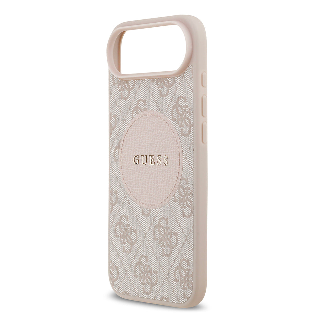 Apple iPhone 17 Air Kılıf Guess Orjinal Lisanslı M-safe Şarj Özellikli Yazı Logolu Circle Classic Kapak  Siyah