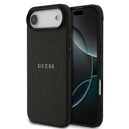 iPhone 17 Air Kılıf Guess Orjinal Lisanslı M-safe Şarj Özellikli Yazı Logolu PU Deri Kılıf