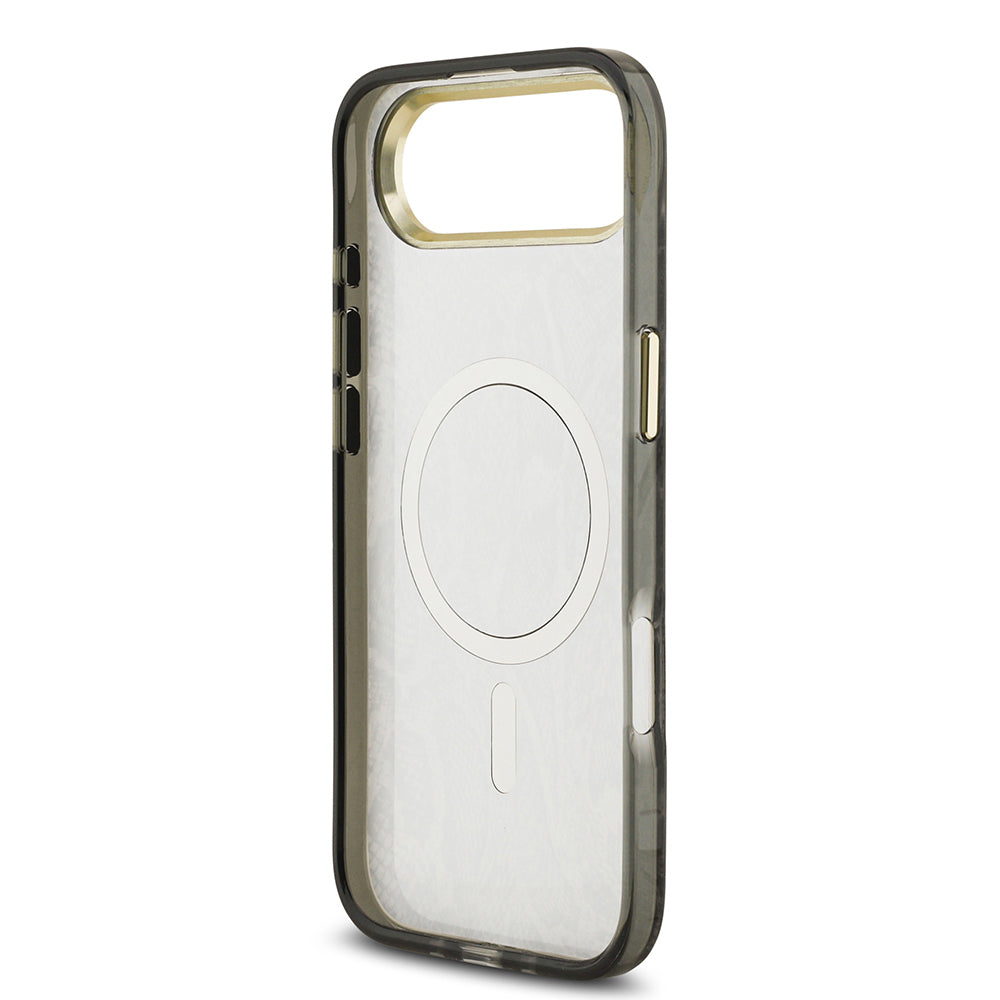 iPhone 17 Air Kılıf Guess Orjinal Lisanslı M-safe Şarj Özellikli Yazı Logolu Python Desenli Kılıf