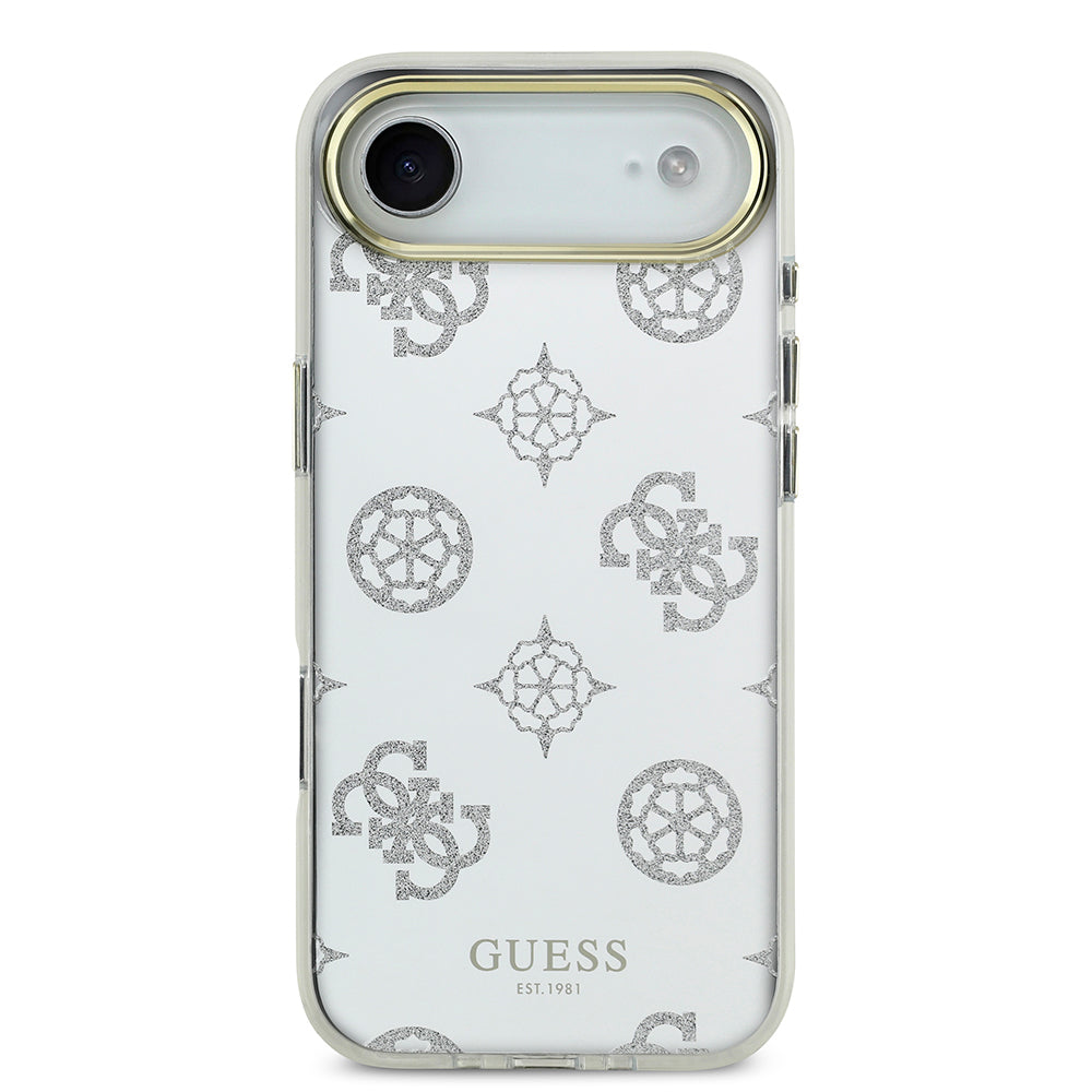 iPhone 17 Air Kılıf Guess Orjinal Lisanslı Metal Kamera Çerçeveli Simli Aynalı Kılıf