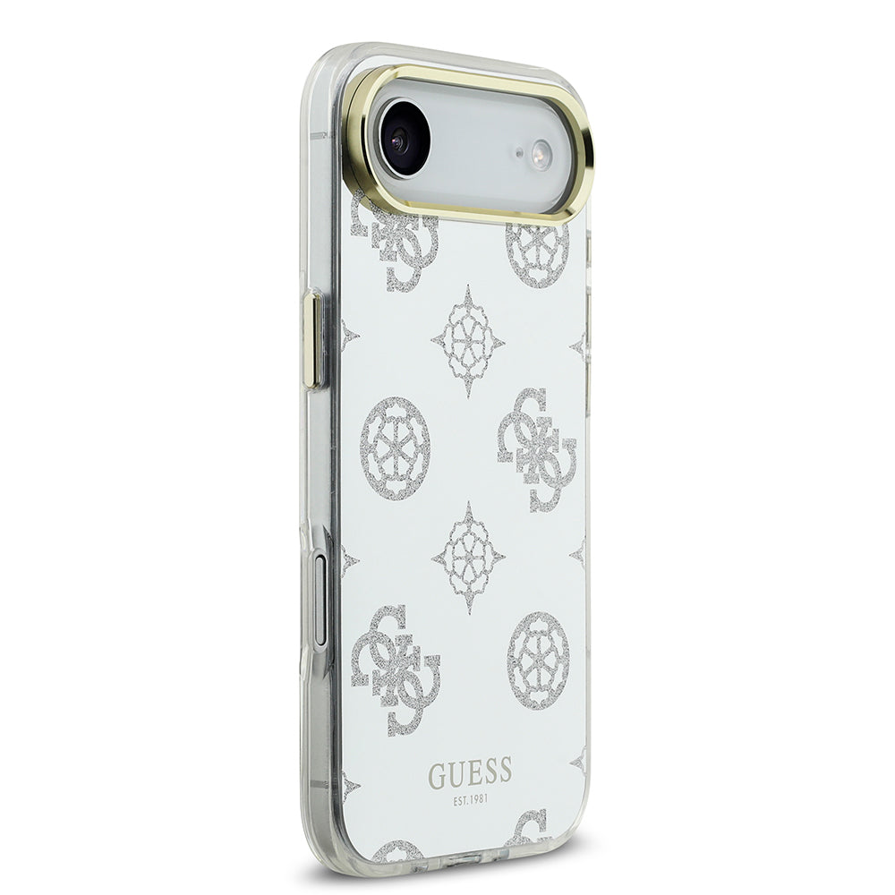 iPhone 17 Air Kılıf Guess Orjinal Lisanslı Metal Kamera Çerçeveli Simli Aynalı Kılıf