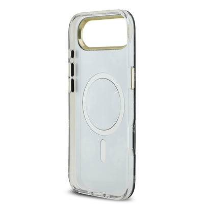 Apple iPhone 17 Air Kılıf Guess Orjinal Lisanslı Metal Kamera Çerçeveli Simli Aynalı Kapak Gold