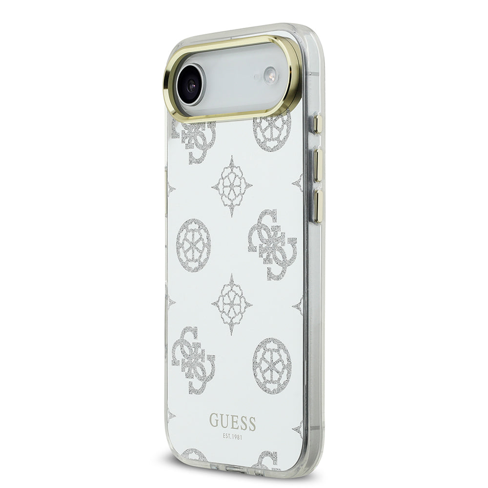 Apple iPhone 17 Air Kılıf Guess Orjinal Lisanslı Metal Kamera Çerçeveli Simli Aynalı Kapak Gold