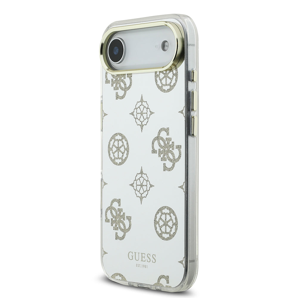 iPhone 17 Air Kılıf Guess Orjinal Lisanslı Metal Kamera Çerçeveli Simli Aynalı Kılıf