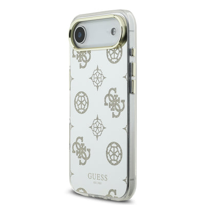 Apple iPhone 17 Air Kılıf Guess Orjinal Lisanslı Metal Kamera Çerçeveli Simli Aynalı Kapak Gold