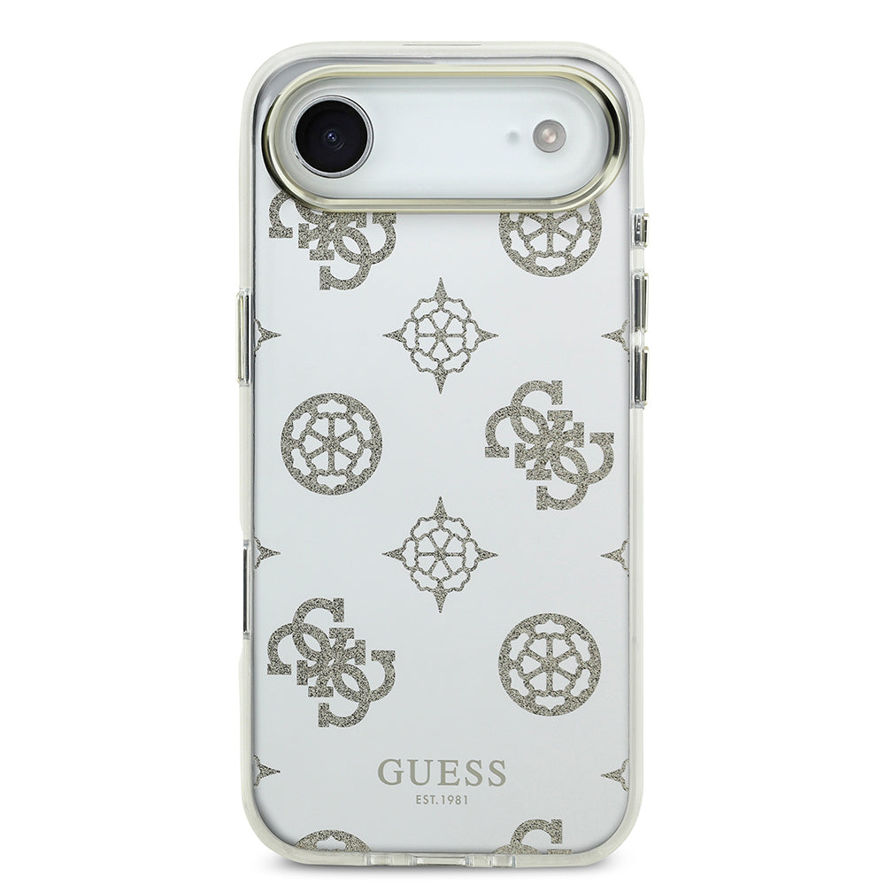 iPhone 17 Air Kılıf Guess Orjinal Lisanslı Metal Kamera Çerçeveli Simli Aynalı Kılıf