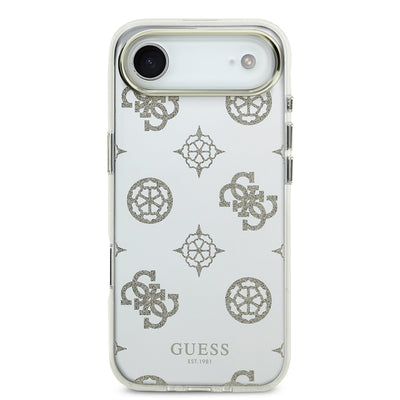 Apple iPhone 17 Air Kılıf Guess Orjinal Lisanslı Metal Kamera Çerçeveli Simli Aynalı Kapak Gold