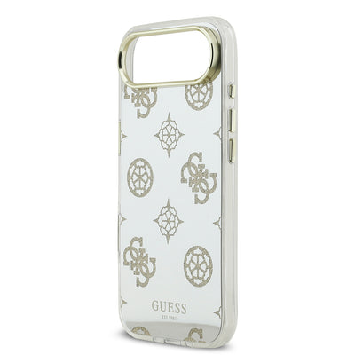 Apple iPhone 17 Air Kılıf Guess Orjinal Lisanslı Metal Kamera Çerçeveli Simli Aynalı Kapak Gold