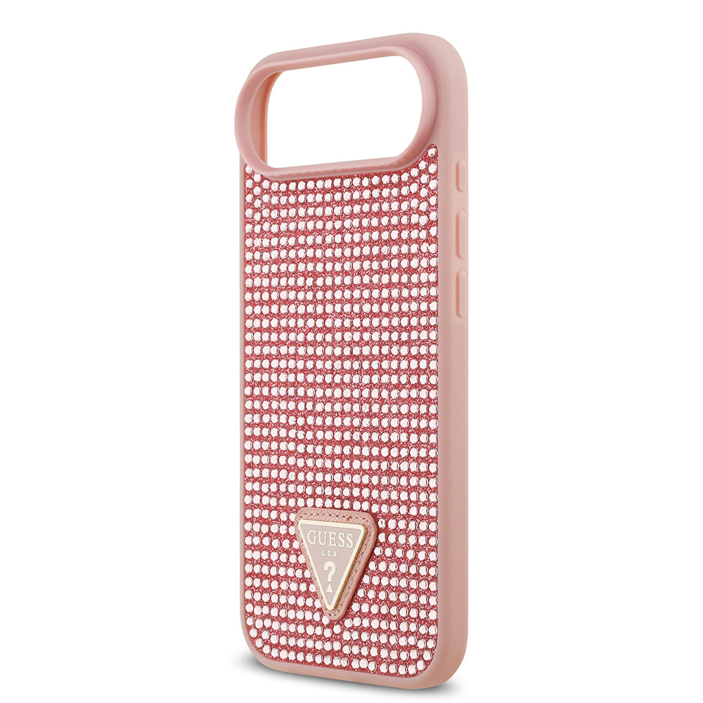 iPhone 17 Air Kılıf Guess Orjinal Lisanslı Taşlı Arka Yüzey Üçgen Logolu Kılıf