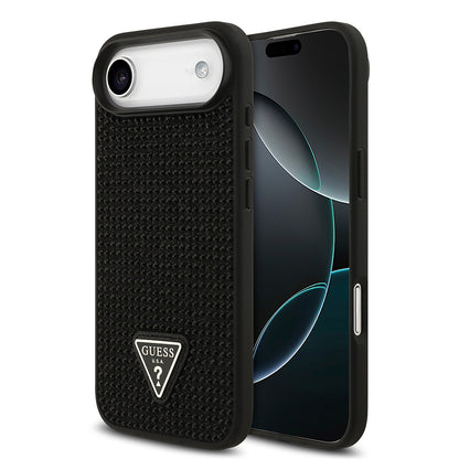 iPhone 17 Air Kılıf Guess Orjinal Lisanslı Taşlı Arka Yüzey Üçgen Logolu Kılıf