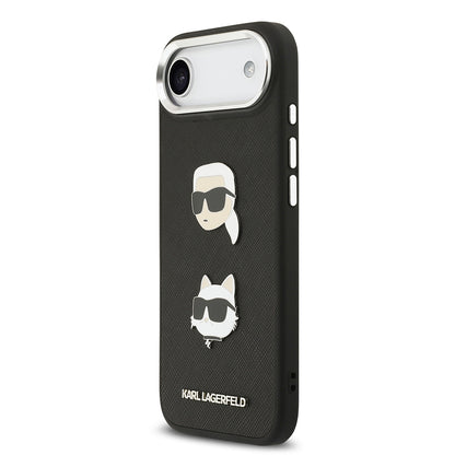 iPhone 17 Air Kılıf Karl Lagerfeld Orjinal Lisanslı Metal Logolu K&C Heads Pin Kılıf