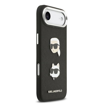 iPhone 17 Air Kılıf Karl Lagerfeld Orjinal Lisanslı Metal Logolu K&C Heads Pin Kılıf