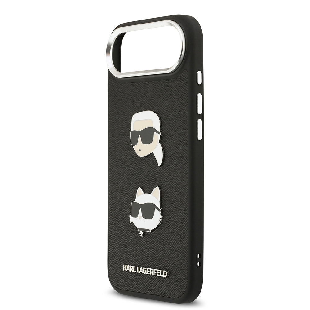 iPhone 17 Air Kılıf Karl Lagerfeld Orjinal Lisanslı Metal Logolu K&C Heads Pin Kılıf