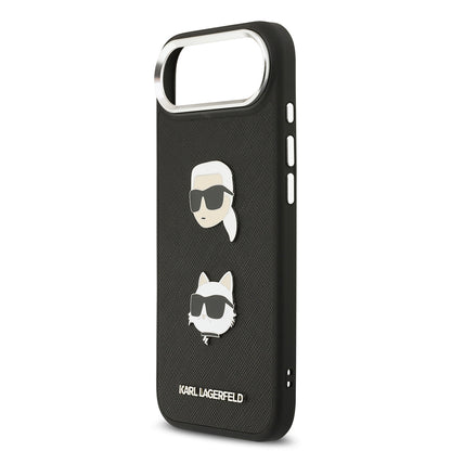 iPhone 17 Air Kılıf Karl Lagerfeld Orjinal Lisanslı Metal Logolu K&C Heads Pin Kılıf