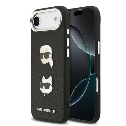 iPhone 17 Air Kılıf Karl Lagerfeld Orjinal Lisanslı Metal Logolu K&C Heads Pin Kılıf