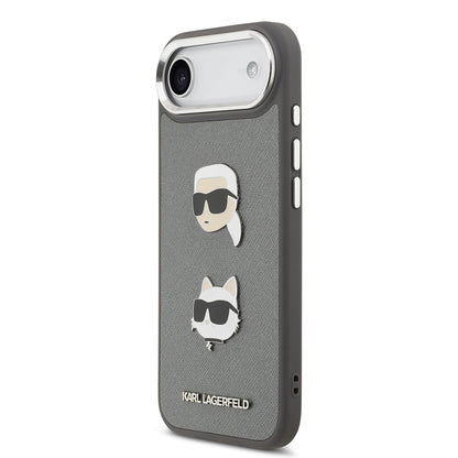 iPhone 17 Air Kılıf Karl Lagerfeld Orjinal Lisanslı Metal Logolu K&C Heads Pin Kılıf