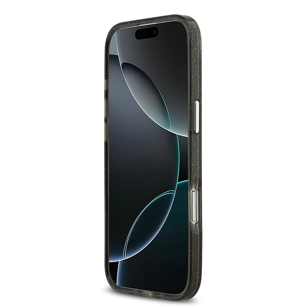 iPhone 17 Air Kılıf Karl Lagerfeld Orjinal Lisanslı Parlayan Simli Karl & Choupette Heads Kılıf