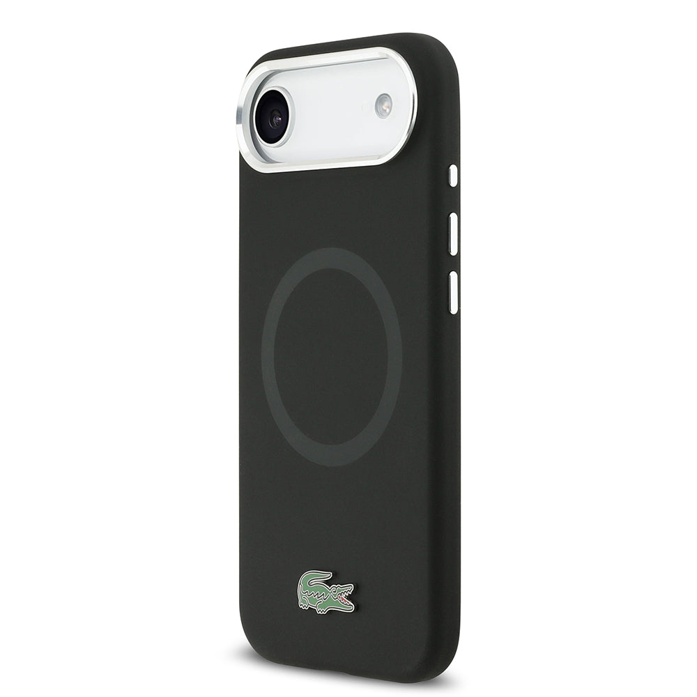 iPhone 17 Air Kılıf Lacoste Orjinal Lisanslı M-safe Şarj Özellikli İkonik Logolu Metal Kamera Çerçeveli Silikon Kılıf