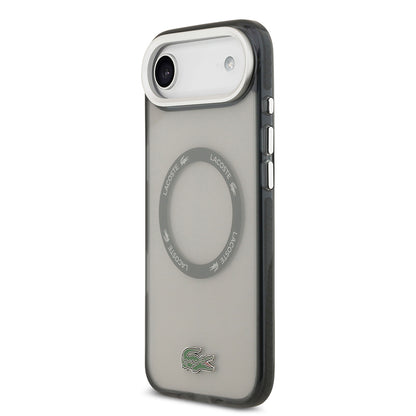 iPhone 17 Air Kılıf Lacoste Orjinal Lisanslı M-safe Şarj Özellikli İkonik Timsah Logolu Buzlu Kılıf