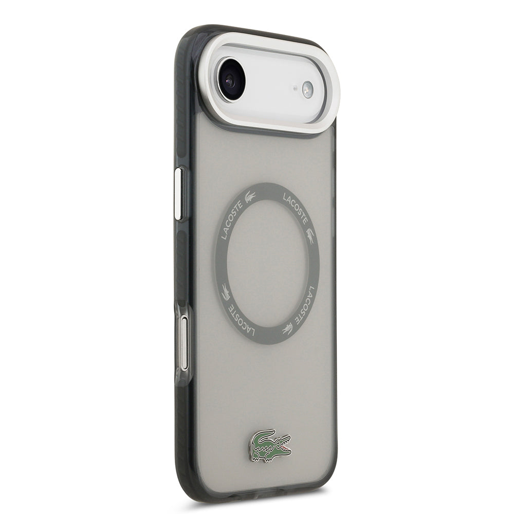 iPhone 17 Air Kılıf Lacoste Orjinal Lisanslı M-safe Şarj Özellikli İkonik Timsah Logolu Buzlu Kılıf