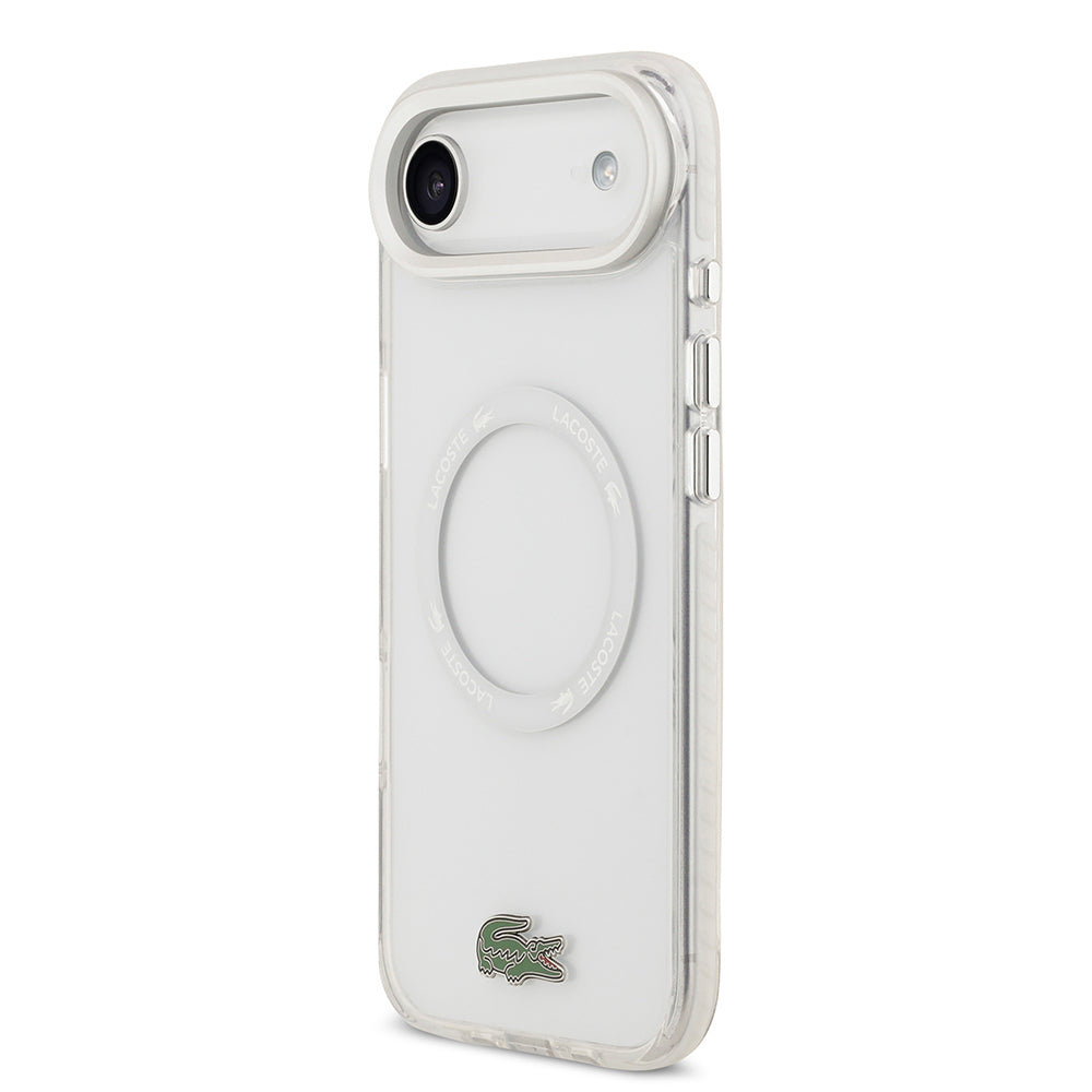 iPhone 17 Air Kılıf Lacoste Orjinal Lisanslı M-safe Şarj Özellikli İkonik Timsah Logolu Buzlu Kılıf