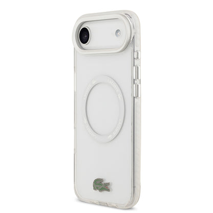 iPhone 17 Air Kılıf Lacoste Orjinal Lisanslı M-safe Şarj Özellikli İkonik Timsah Logolu Buzlu Kılıf