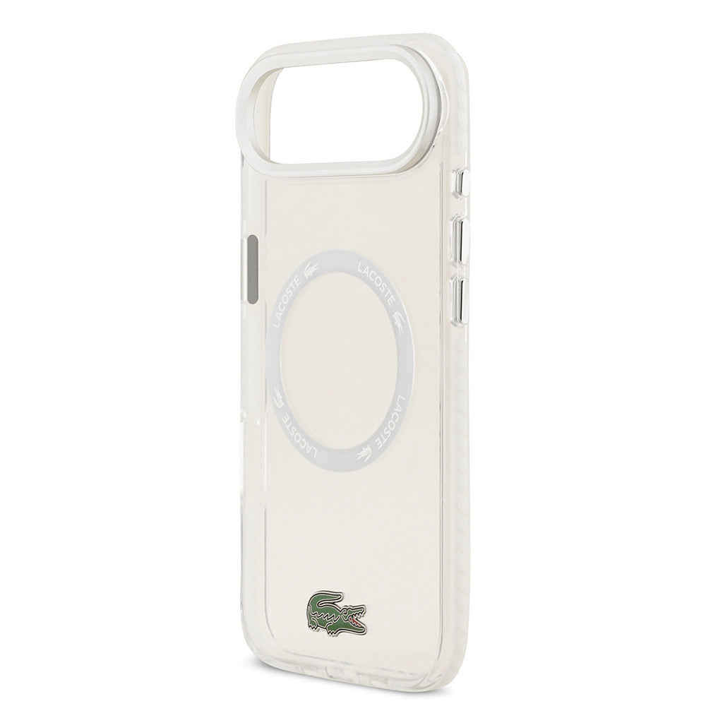 iPhone 17 Air Kılıf Lacoste Orjinal Lisanslı M-safe Şarj Özellikli İkonik Timsah Logolu Buzlu Kılıf