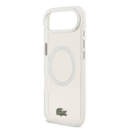 iPhone 17 Air Kılıf Lacoste Orjinal Lisanslı M-safe Şarj Özellikli İkonik Timsah Logolu Buzlu Kılıf