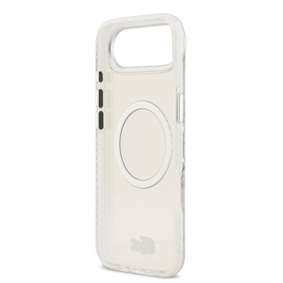 Apple iPhone 17 Air Kılıf Lacoste Orjinal Lisanslı M-safe Şarj Özellikli İkonik Timsah Logolu Buzlu Kapak Gri