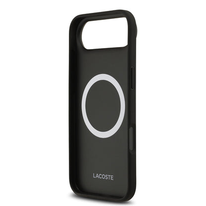 iPhone 17 Air Kılıf Lacoste Orjinal Lisanslı M-safe Şarj Özellikli PU Deri Tasarımlı Metal Logolu Kılıf