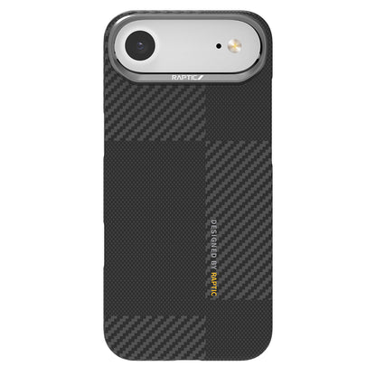 iPhone 17 Air Kılıf M-safe Şarj Özellikli 600D Metal Kamera Çerçeveli Raptic Aramid Fiber Geotik Serisi Kılıf