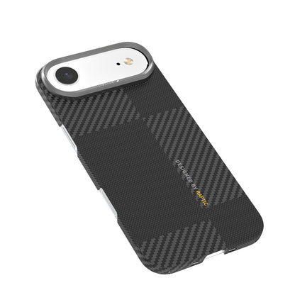 iPhone 17 Air Kılıf M-safe Şarj Özellikli 600D Metal Kamera Çerçeveli Raptic Aramid Fiber Geotik Serisi Kılıf