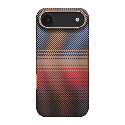 iPhone 17 Air Kılıf M-safe Şarj Özellikli Aramid Fiber Pitaka Tactile Woven Sunset-Moonrise Serisi Kılıf