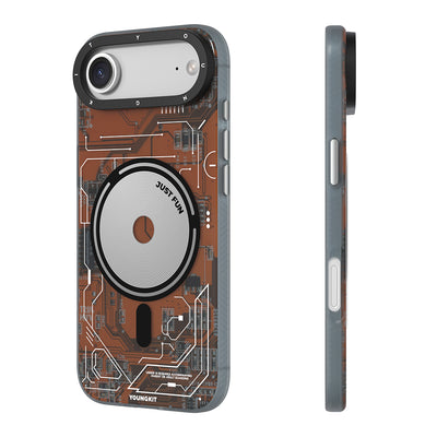 Apple iPhone 17 Air Kılıf M-safe Şarj Özellikli Kamera Denetim Butonlu Youngkit Technology Serisi Kapak Siyah