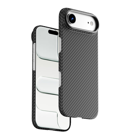 iPhone 17 Air Kılıf M-safe Şarj Özellikli Kamera Standlı Wiwu DCC-206 Aramid Air Kılıf