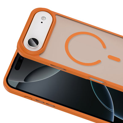 Apple iPhone 17 Air Kılıf M-safe Şarj Özellikli Mat Arka Yüzey Zore Sio Kapak Desert Titanyum