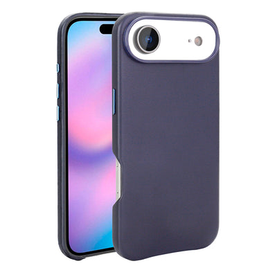 Apple iPhone 17 Air Kılıf M-safe Şarj Özellikli PU Deri Görünümlü Zore Kupra Kapak Mor