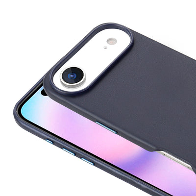 Apple iPhone 17 Air Kılıf M-safe Şarj Özellikli PU Deri Görünümlü Zore Kupra Kapak Turuncu