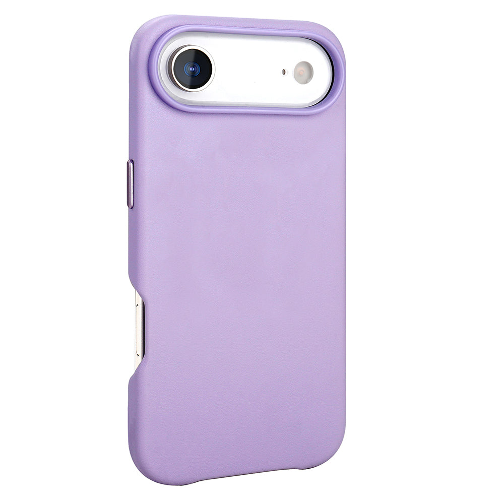 Apple iPhone 17 Air Kılıf M-safe Şarj Özellikli PU Deri Görünümlü Zore Kupra Kapak Pembe