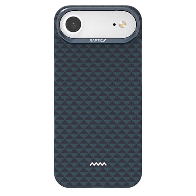Apple iPhone 17 Air Kılıf M-safe Şarj Özellikli Raptic Aramid Skin Origin Serisi Kapak Lacivert
